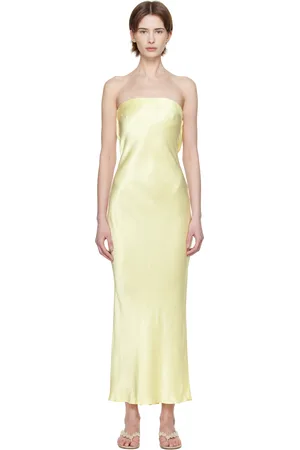 Bec & Bridge Yellow Moon Dance Strapless Maxi Dress