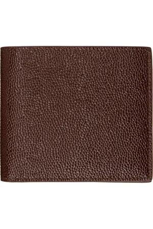 Thom Browne Burgundy Pebble Grain Bifold Wallet
