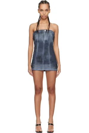 Mowalola MISS SIXTY Edition Strapless Denim Minidress