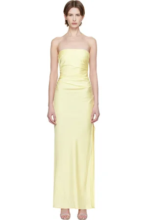 Bec & Bridge Yellow Eternity Strapless Maxi Dress