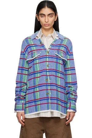 Guest In Residence Blue Plaid Work Shirt