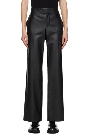 The Row Black Baer Leather Pants