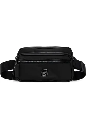 HUGO BOSS Black Twill Double B Monogram Belt Bag