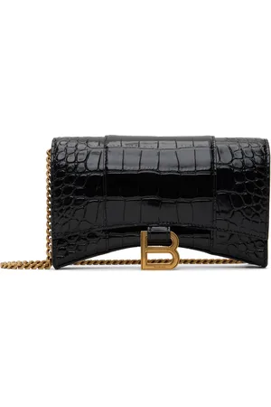 Balenciaga Black Hourglass Wallet Bag