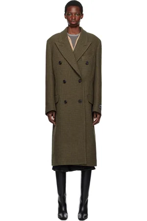 Acne Studios Khaki Omaha Tweed Coat