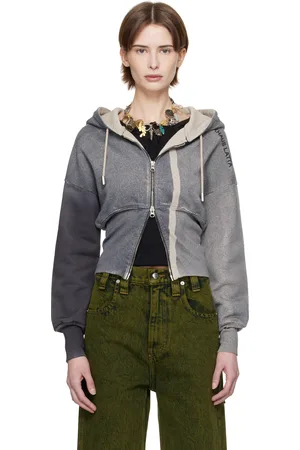 ECKHAUS LATTA Gray Snatched Hoodie