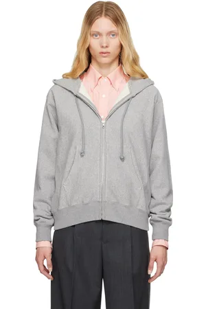 Auralee Gray Smooth Soft Bd Sweat Zip Hoodie