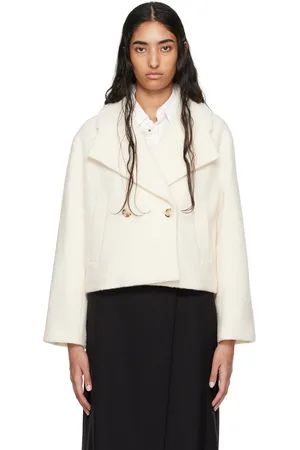 HUGO BOSS Off-White Wool Coat