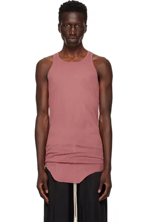 Rick Owens Pink Porterville Basic Rib Tank Top