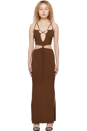 AYA MUSE Brown Reis Maxi Dress