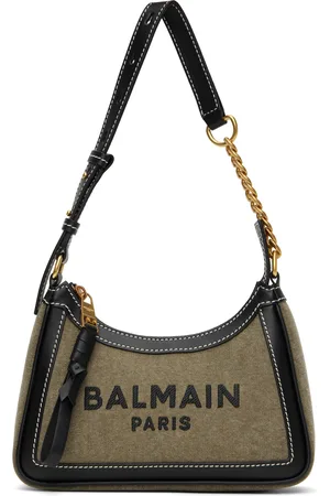 Balmain Khaki & Black B-Army Canvas Bag