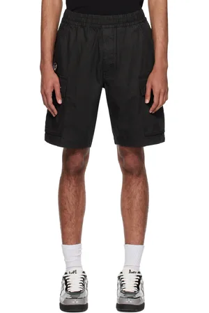 A Bathing Ape Black Garment-Dyed Cargo Shorts
