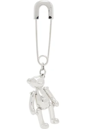 AMBUSH Silver Teddy Bear Charm Single Earring