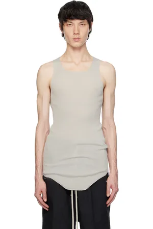 Rick Owens Off-White Ribbed Tank Top