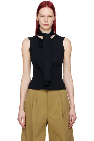 LEMAIRE Navy Asymmetrical Cardigan