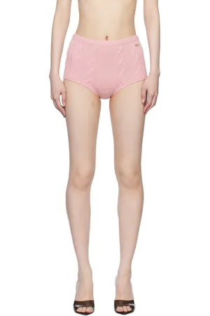 BLUMARINE Pink Braid Cable Knit Shorts