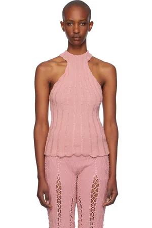 Isa Boulder Pink Lily Halter Neck Tank Top