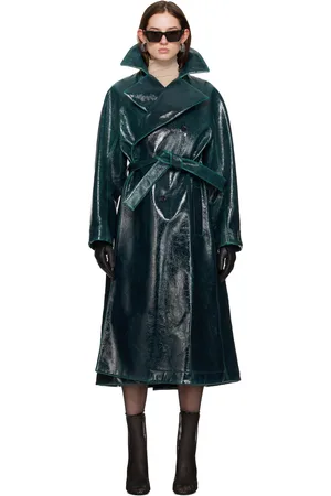 Alaïa Blue Mirror Trench Coat