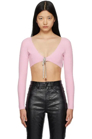 Alexander Wang Pink Cropped Cardigan
