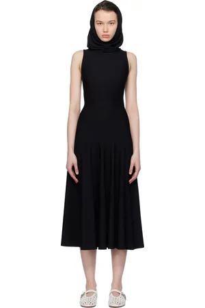 Alaïa Black Hooded Maxi Dress