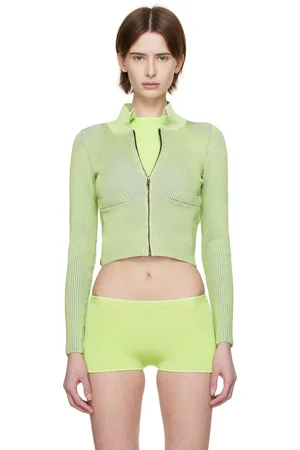Isa Boulder Green Tracksuit Zip-Up Sweater