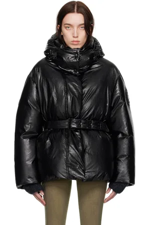 Acne Studios Black Hooded Puffer Down Jacket