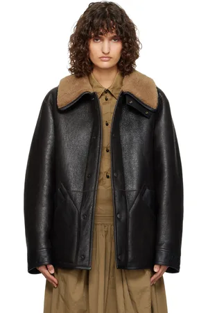 LEMAIRE Brown Shearling Coat