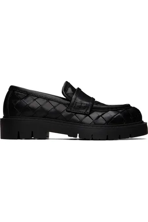 Bottega Veneta Black Haddock Loafers