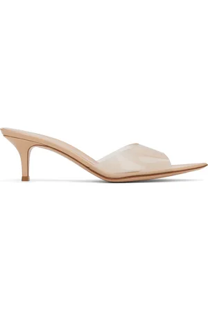 Gianvito Rossi Beige Elle 55 Mules