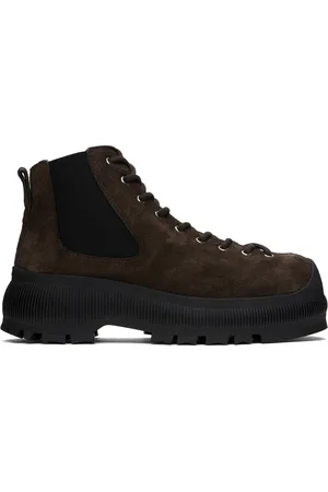 Jil Sander Brown Ankle Chelsea Boots