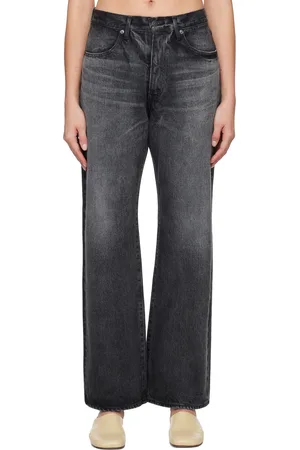 Auralee Black Selvedge Faded Heavy Jeans
