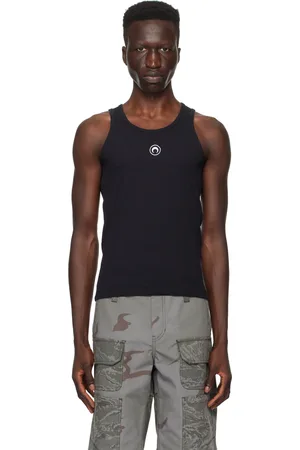 Marine Serre Black 2x2 Tank Top