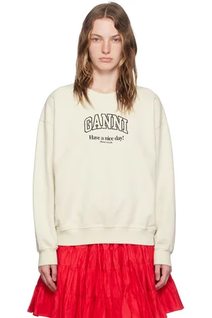 Ganni Off-White Isoli Sweatshirt