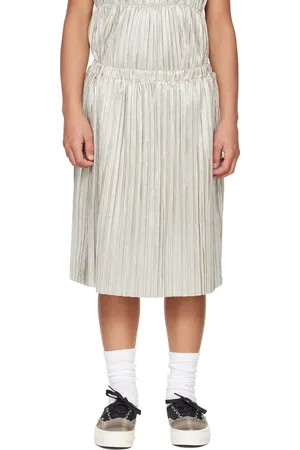 Marni Kids Silver Pleated Skirt