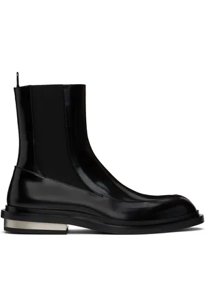 Jil Sander Black Ankle Chelsea Boots