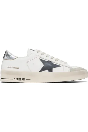 Golden Goose White & Gray Stardan Sneakers