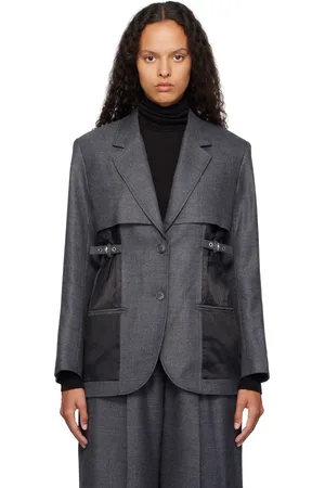 3.1 Phillip Lim Gray Deconstructed Blazer