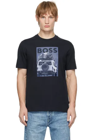 HUGO BOSS Navy Graphic T-shirt