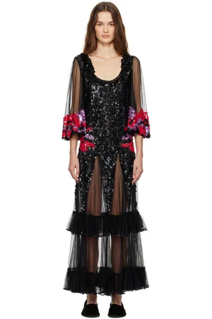 BODE Black Gazebo Maxi Dress