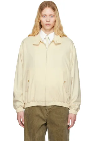 Auralee Beige Super Fine Tropical Wool Zip Jacket