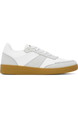A.P.C. White & Gray Plain Sneakers