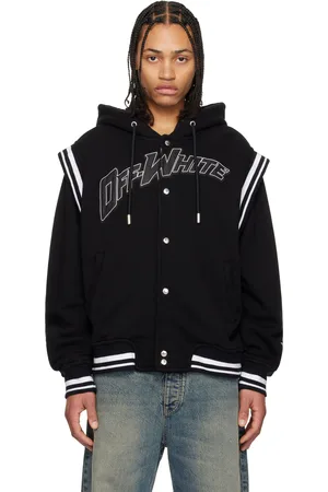 OFF-WHITE Black Fleece 00 Varsity Bomber Jacket
