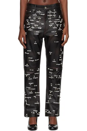 DOUBLET Pressure Points Studs Leather Pants
