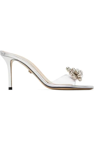 Mach & Mach Silver Stud Bow Mules