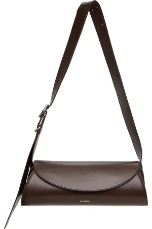Jil Sander Brown Cannolo Small Bag