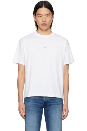 A.P.C. White Boxy Printed Micro Logo T-Shirt
