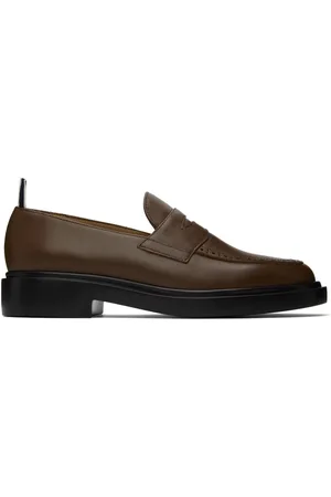 Thom Browne Brown Penny Loafers