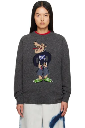 Charles Jeffrey Loverboy Gray Scots Wolf Sweater