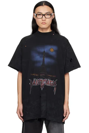 Balenciaga Black Paris Moon Oversized T-shirt