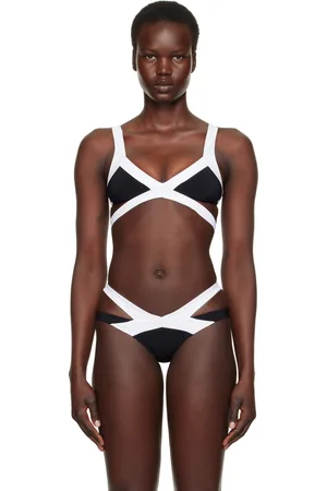 Agent Provocateur Black & White Mazzy Bikini Top